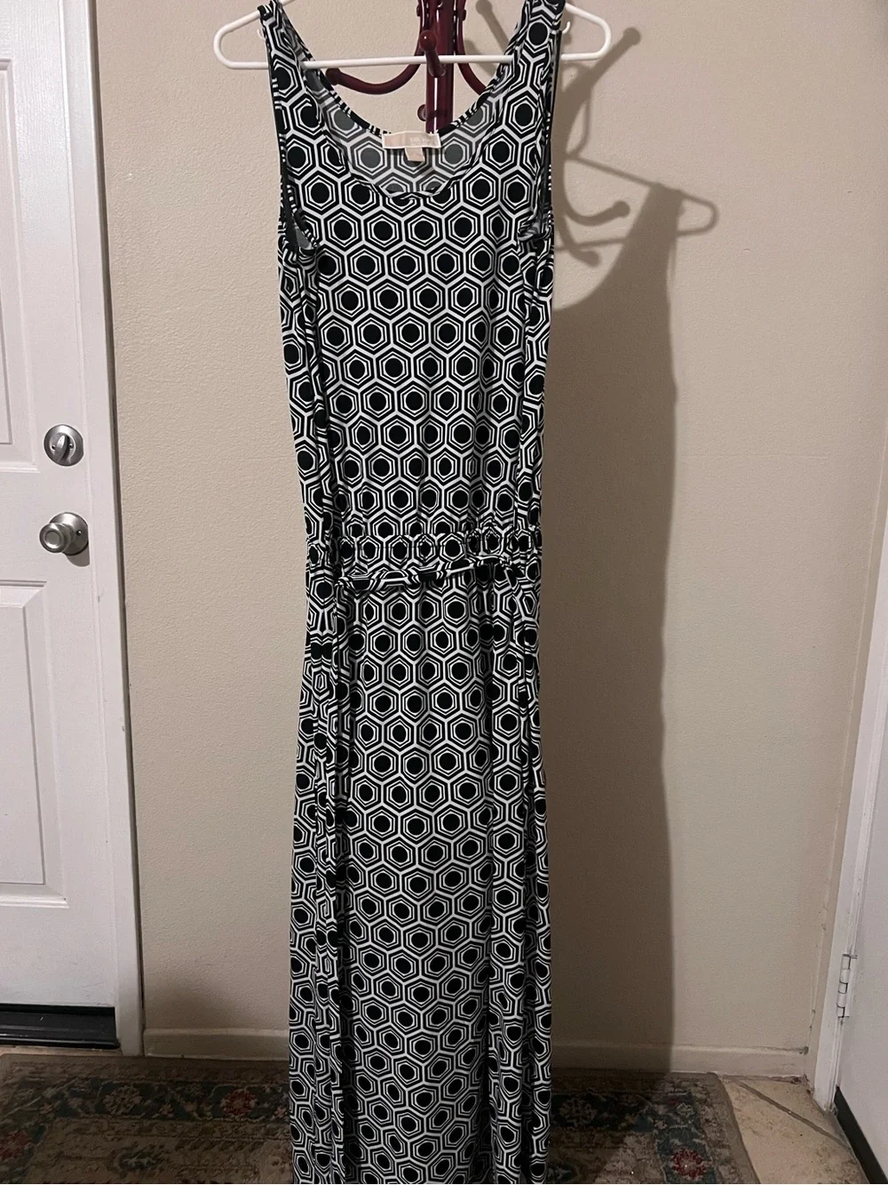 Michael Kors Black and White Geometric Jumpsuit